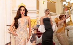 Miss Grand International 2023: Lê Hoàng Phương diện váy xuyên thấu quyến rũ &quot;đốt mắt&quot;, đối thủ suýt vấp ngã trên thảm đỏ