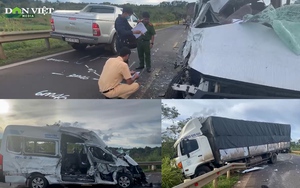 Clip: Hiện trường kinh hoàng vụ xe khách 16 chỗ va chạm với xe tải ở Đắk Lắk khiến 13 người thương vong
