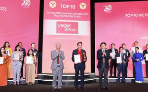 Vietjet được vinh danh “Thương hiệu Mạnh – Tăng trưởng Ấn tượng” 2023