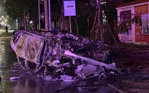 Kiểm tra nồng độ cồn, ma túy 6 người trong vụ xe Mercedes tông thẳng vòng xuyến, lộn nhào, cháy dữ dội ở Quảng Bình