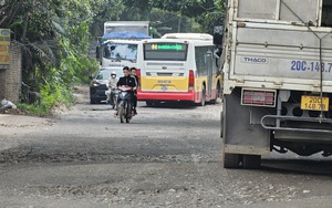 Tỉnh lộ 35 xuống cấp nghiêm trọng trên địa bàn huyện Sóc Sơn (Hà Nội)