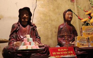Bí ẩn nguồn gốc, lịch sử hai pho tượng cổ được cho là Trần Thủ Độ, Trần Thị Dung ở một chùa cổ Hà Nội