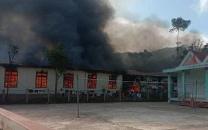 Cháy nhà bán trú trường học tại Sơn La, 1 học sinh tử vong thương tâm