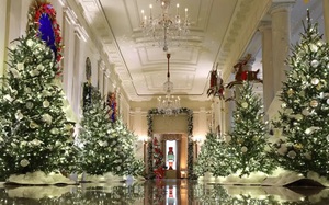 Clip: Nhà Trắng trang hoàng rực rỡ, lung linh sắc màu đón Giáng sinh