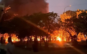 Thanh Hoá: Cháy nhà để xe Trường đại học Hồng Đức
