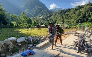 Lai Châu: Mường Tè đẩy nhanh tiến độ thi công kè bảo vệ khu dân cư bản Nậm Củm