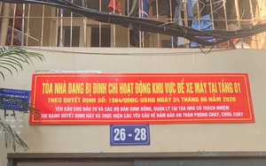Quận Thanh Xuân: Một chung cư mini bị đình chỉ hoạt động gửi xe máy