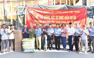 Hội Nông dân Hải Phòng: Bàn giao vật tư nông nghiệp cho mô hình trồng táo Bàng La
