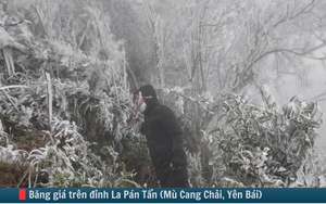 Hình ảnh báo chí 24h: Băng giá xuất hiện trên đỉnh La Pán Tẩn, nhiệt độ xuống cực thấp