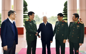 Hình ảnh Tổng Bí thư Nguyễn Phú Trọng và các đồng chí lãnh đạo Đảng, Nhà nước dự Hội nghị Quân ủy Trung ương