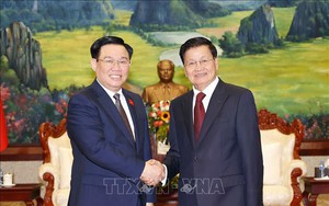 Chủ tịch Quốc hội Vương Đình Huệ hội kiến Tổng Bí thư, Chủ tịch Lào