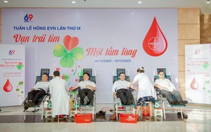 Cán bộ công nhân viên Điện lực TT-Huế hiến 157 đơn vị máu nhân Tuần lễ hồng EVN lần thứ IX năm 2023 