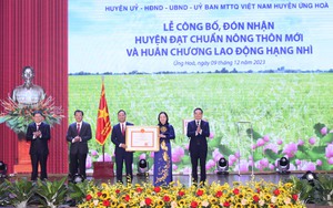 Phó Thủ tướng Chính phủ Trần Lưu Quang dự lễ công bố huyện Ứng Hòa, Hà Nội đón nhận huyện nông thôn mới