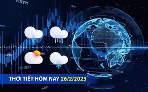 Thời tiết hôm nay 26/2/2023: Bắc Bộ ngày nắng, Tây Nguyên và Nam Bộ chiều tối mưa giông