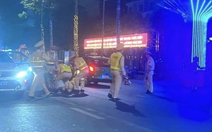 Đại úy Cảnh sát giao thông bị xe có dấu hiệu vi phạm tông gãy chân