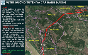 Mê Linh công bố chỉ giới đường đỏ tuyến đường nối từ đường 23B đi cảng Chu Phan
