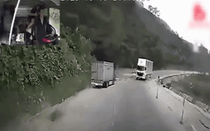 Clip NÓNG 24h: Phục sát đất pha xử lý cực kinh nghiệm của tài xế khi xe tải mất phanh tại đèo Lò Xo