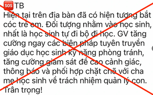 Hà Nội: Tin &quot;bắt cóc trẻ em&quot; ở quận Hoàng Mai là bịa đặt