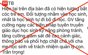 Hà Nội: Tin "bắt cóc trẻ em" ở quận Hoàng Mai là bịa đặt