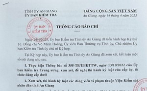 An Giang: Kỷ luật hàng loạt cán bộ thuộc Viện Kiểm sát nhân dân tỉnh và Công an tỉnh