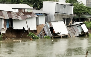 An Giang: 20.000 hộ dân bị ảnh hưởng, 5.380 hộ cần di dời khẩn cấp do sạt lở bờ sông, kênh, rạch