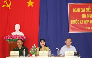 Chủ tịch Hội NDVN và đoàn đại biểu Quốc hội tỉnh An Giang tiếp xúc cử tri thị xã Tân Châu