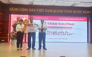 Agribank Nam Đà Nẵng trao giải thưởng Chương trình “Trao gửi niềm tin - Hành trình gắn kết”