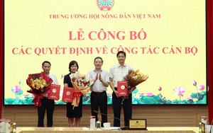 Trung ương Hội Nông dân Việt Nam công bố, trao các quyết định về công tác cán bộ