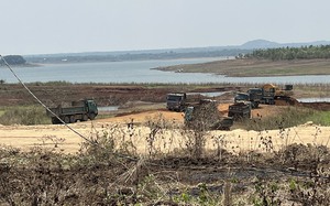 Bà Rịa - Vũng Tàu: Phát hiện một doanh nghiệp khai thác đất trái phép ở hồ sông Ray
