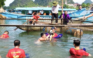 Dưới dòng sông Son ở Quảng Bình, nông dân thi bắt cá, tuyển chọn 
