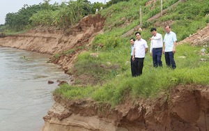 Phó Chủ tịch tỉnh Phú Thọ kiểm tra, chỉ đạo khắc phục sạt lở bờ vở sông Đà