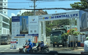 Bình Định: Theo dấu đoàn xe chở đất thải dự án Chung cư cao cấp Phú Tài Central Life đến nơi sai quy định