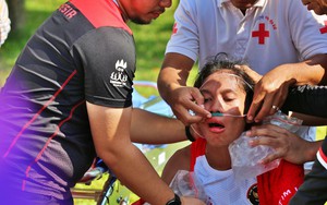 Sốc nhiệt, VĐV Indonesia, Việt Nam đua nhau kiệt sức, đổ gục khi về đích ở cự ly 42km