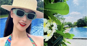 Nữ diễn viên miền Bắc có biệt thự 60 tỷ, mùa hè sung sướng trốn nóng trong bể bơi "resort tại gia"