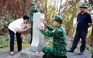 Bộ đội Biên phòng tỉnh Sơn La: Bảo dưỡng, sơn sửa lại  các mốc quốc giới, cọc dấu biên giới 