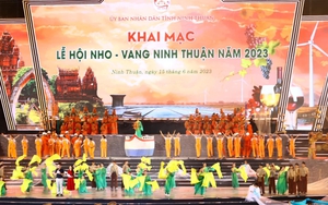 "Biển" người tham dự khai mạc Lễ hội Nho - Vang Ninh Thuận 2023