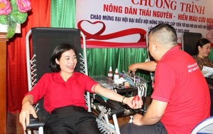 Hơn 500 cán bộ, hội viên nông dân Thái Nguyên tham gia chương trình hiến máu cứu người