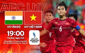 Xem trực tiếp U17 Việt Nam vs U17 Ấn Độ trên kênh nào?
