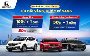 Bùng nổ khuyến mại xe Honda: Honda CR-V giảm cao nhất 150% trước bạ, Civic, Accord cũng có tên