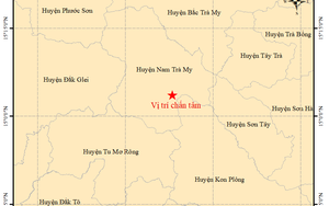 Lại xuất hiện động đất ở huyện Nam Trà My của tỉnh Quảng Nam