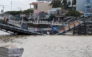 Trà Vinh: Cầu tạm Long Bình 1 sập khi thử tải