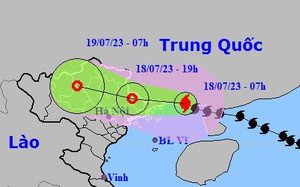 Bão số 1 giảm cấp rất nhanh, chỉ cách Quảng Ninh 100km về phía Đông