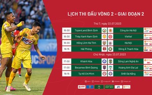 Lịch phát sóng trực tiếp vòng 2 giai đoạn 2 V.League 2023: Tâm điểm Quy Nhơn