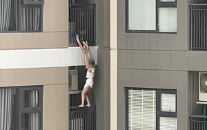 Cô gái nhảy khỏi lan can chung cư rơi xuống đất ở Hà Nội