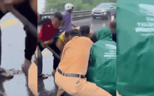 Clip NÓNG 24h: Video ghi lại hình ảnh các chiến sĩ CSGT đèo Bảo Lộc lăn đá dọn đường trước lúc hy sinh