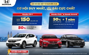 Honda Việt Nam ưu đãi &quot;sốc&quot; tháng 8/2023: Honda CR-V giảm 150 triệu đồng, Honda Civic, Accord giảm 50% trước bạ
