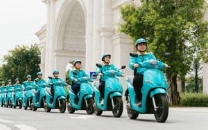 Dàn xe dịch vụ Xanh SM Bike xuất hiện nườm nượp trên đường phố Hà Nội