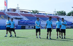 ĐT U23 Việt Nam làm quen với không gian thi đấu của sân Rayong Provincial