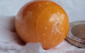 Mua ốc biển về ăn, tình cờ thấy &quot;báu vật&quot; màu cam to bằng quả trứng chim cút bên trong