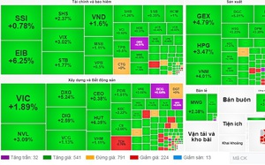 Nhóm cổ phiếu bất động sản xanh mướt, VN-Index vượt 1.200 điểm